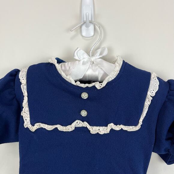 Vintage Sears Navy Blue Dress 5T - Picture 2 of 11